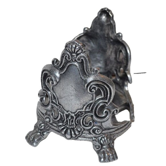 Pewter Jar Candle Holder Classical Round Art Deco Carson 1997 Vtg - Picture 1 of 7